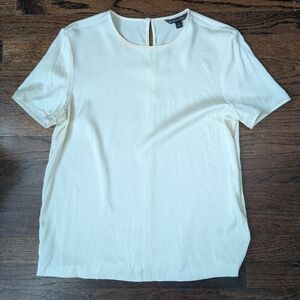 Brooks Brothers Cream Silk Short Sleeve Tee